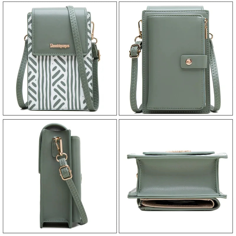 Mini Small Women Crossbody Bag PU Leather Flap Phone Bags Wallet