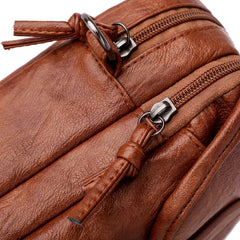 Vintage PU Leather Shoulder Bag Women Crossbody Bags Female Casual Small Purse