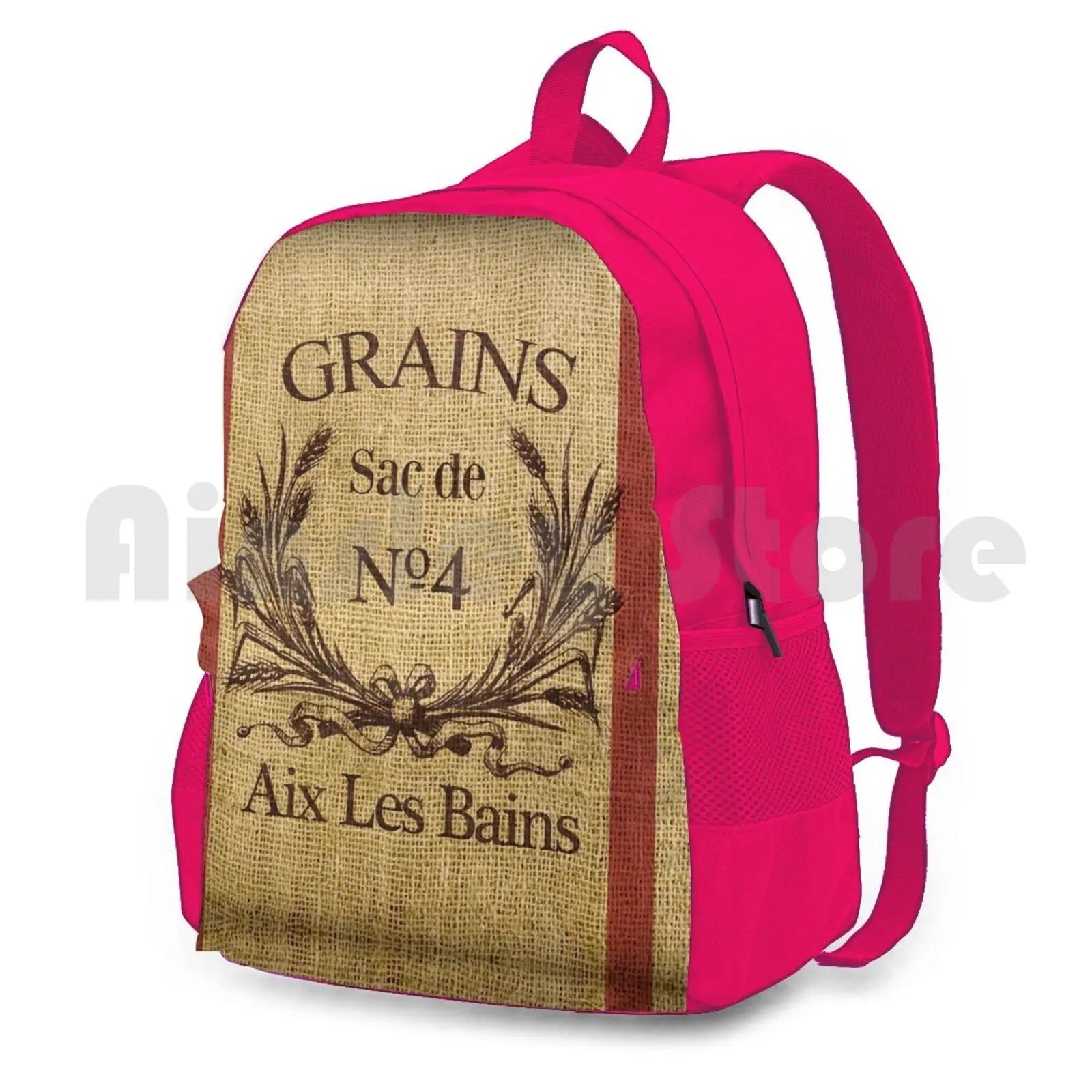 Paris Grain Sack Faux Outdoor Hiking Backpack