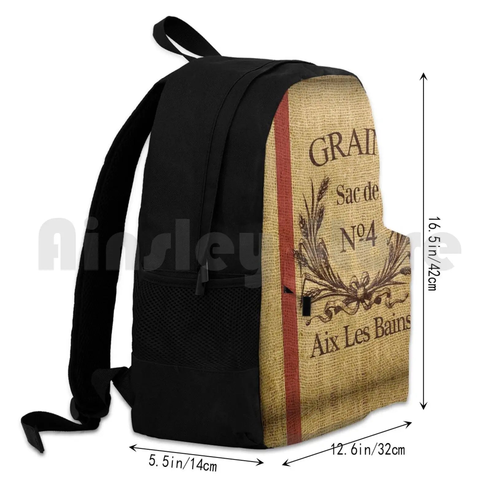 Paris Grain Sack Faux Outdoor Hiking Backpack