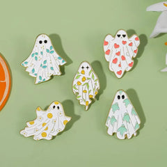 Spooky Ghost Enamel Pins Halloween Brooches Funny Jewelry