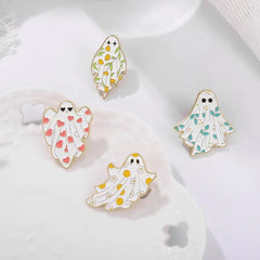 Spooky Ghost Enamel Pins Halloween Brooches Funny Jewelry