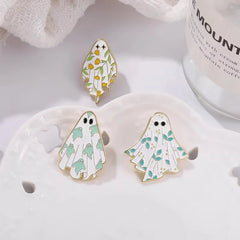 Spooky Ghost Enamel Pins Halloween Brooches Funny Jewelry