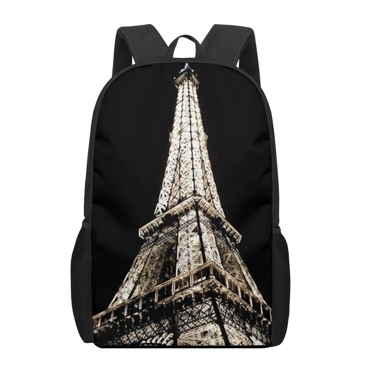 Eiffel Tower 3D Print School Bag Set for Kids