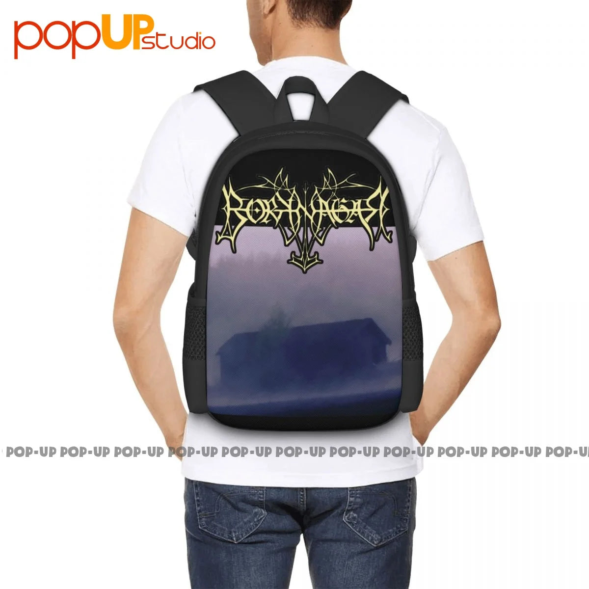 Borknagar Backpack Large Vintage School Sport Bag