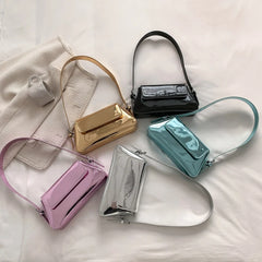 Boston Bright Leather Underarm Shoulder Bag Women's Handbag