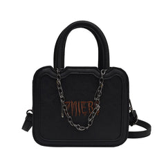 Boston Leather Women's Shoulder Bag Crossbody Handbag Chain Messenger Tote Bag