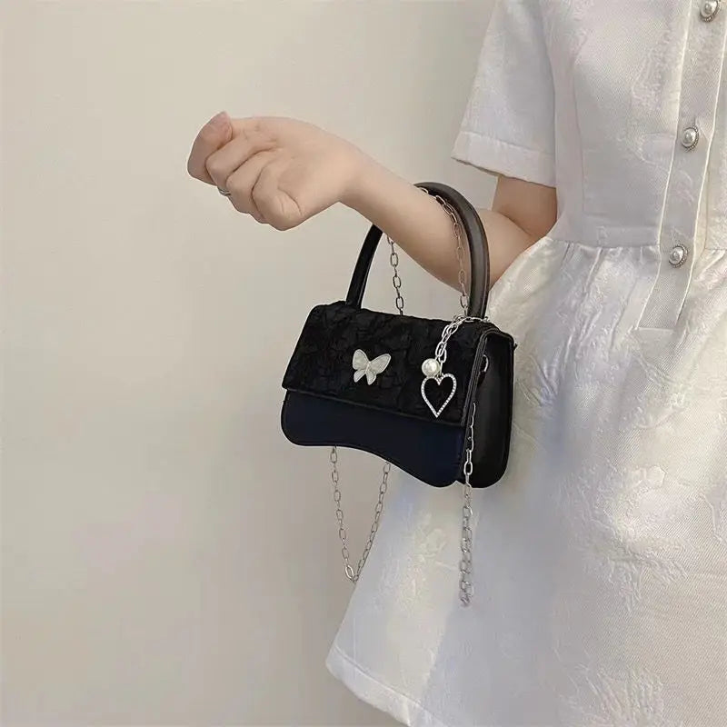 Bow Clutch Purse Ladies Pu Leather Tote Handbags Hot Girls Chains Messenger Bags