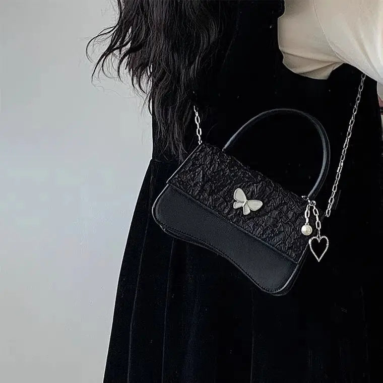 Bow Clutch Purse Ladies Pu Leather Tote Handbags Hot Girls Chains Messenger Bags