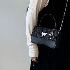 Bow Clutch Purse Ladies Pu Leather Tote Handbags Hot Girls Chains Messenger Bags