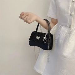 Bow Clutch Purse Ladies Pu Leather Tote Handbags Hot Girls Chains Messenger Bags