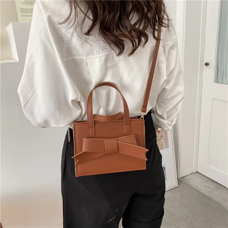 Small Square Bag Messenger Bags for Women Vintage Pu Leather Ladies Shoulder Bag