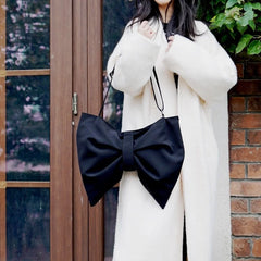 Bow Women Canvas Handbags Large Shoulder Bags Crossbody Bags