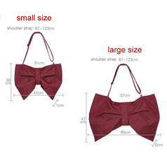 Bow Women Canvas Handbags Large Shoulder Bags Crossbody Bags