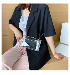 Transparent Acrylic Jelly Bag with Thick Chain Tote