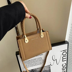 Small Braided Shopper Tote Bag Women's Crossbody Shoulder Bag