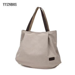 Canvas Tote Bag Women Casual Handbag Shopping Shoulder Bag Large Capacity