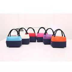Canvas Lunch Bag Insulated Thermal Lunch Tote for Women Kids School