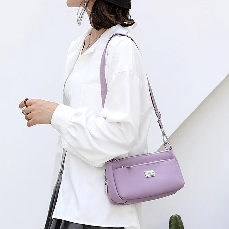 Waterproof Crossbody Bag Nylon Satchel Female Shoulder Bag