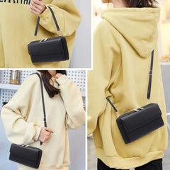 RFID Smart Cellphone Wallet Women Small Shoulder Bag with Transparent Window