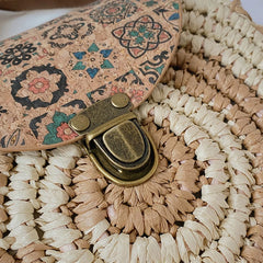 Straw Women Shoulder Crossbody Bags Handbag Purses Woven Beach Ladies Travel Bag