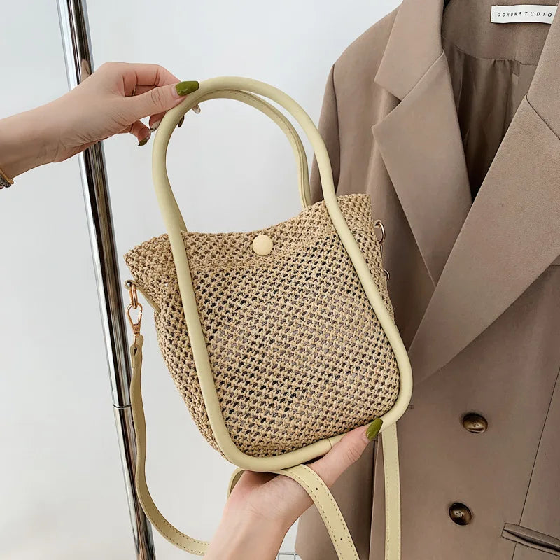Bohemian Weave Tote Bag for Women Beach Straw Handbags