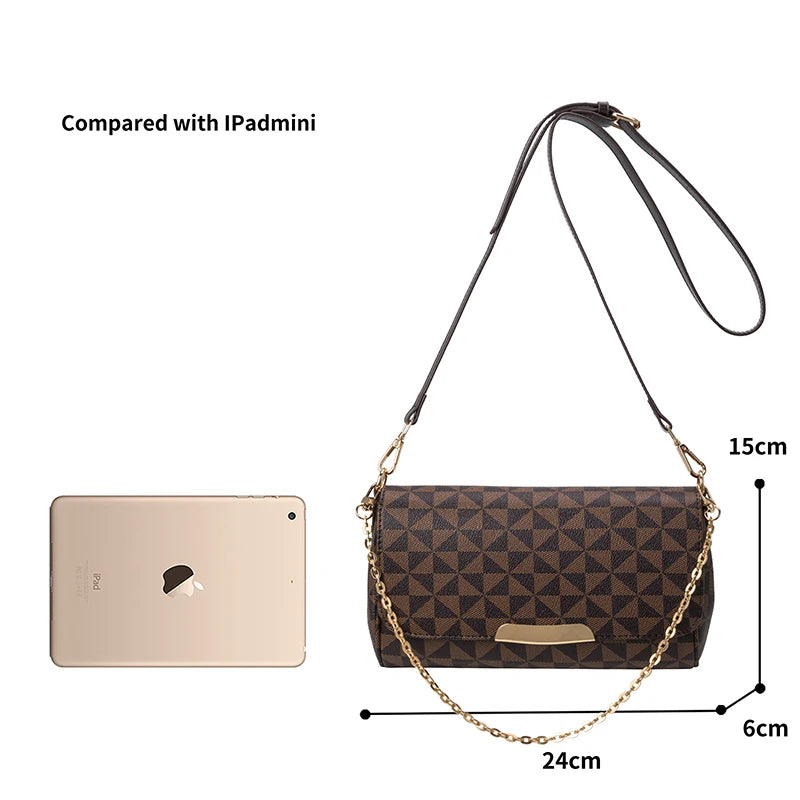 Women Leather Crossbody Handbag Fashion Messenger Clutch Shoulder Bag