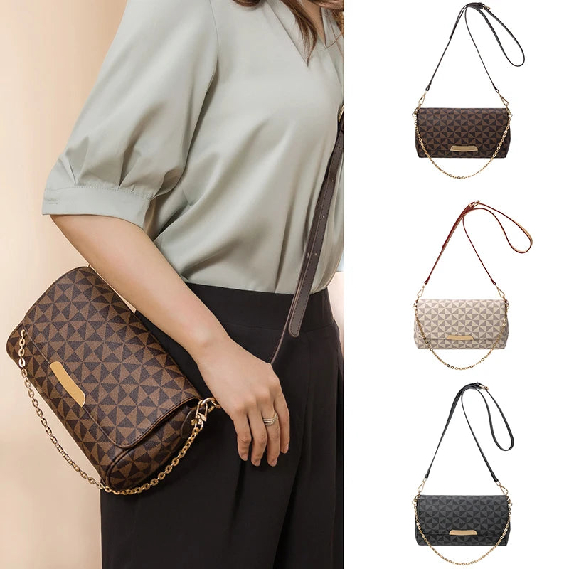 Women Leather Crossbody Handbag Fashion Messenger Clutch Shoulder Bag