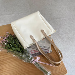 Large Capacity Bucket Handbags PU Leather Women's Totes Shopping Bag