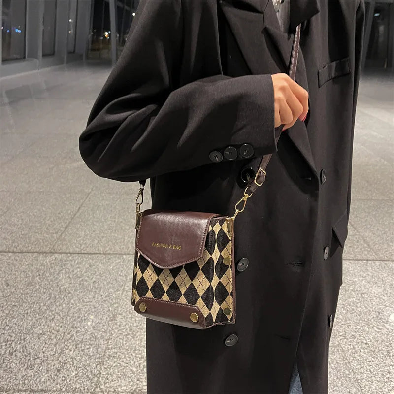 Retro PU Leather Crossbody Bag for Women Girls