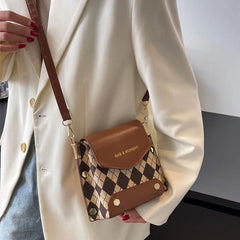Retro PU Leather Crossbody Bag for Women Girls