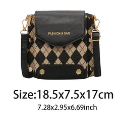 Retro PU Leather Crossbody Bag for Women Girls