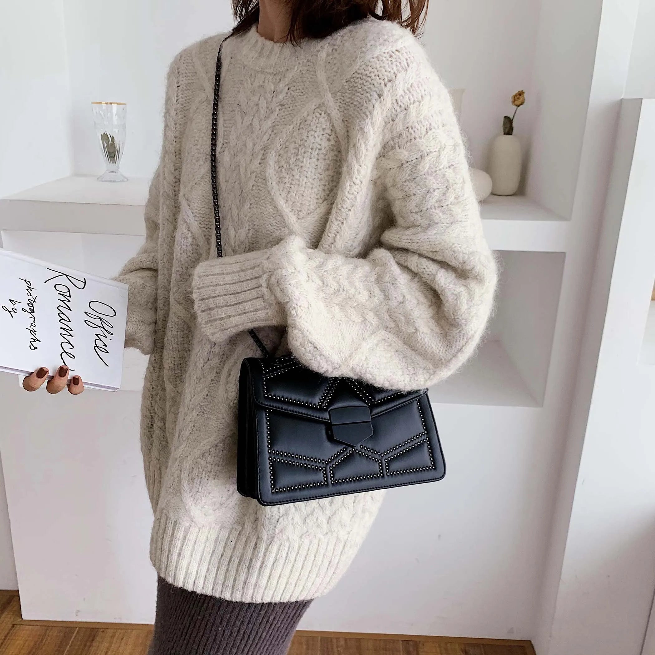 Chain Shoulder Bag Women Crossbody Flap Purse Handbag