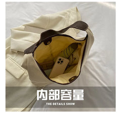 Canvas Women's Shoulder Bag Half Moon Handbag