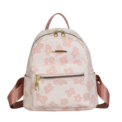 Canvas Women's Backpack Floral School Bag Travel Bag