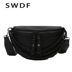 Chain Waist Bags Women Chest Bag Crossbody Bags Female Waist Packs Handbag Fanny