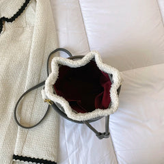Christmas Lambs Wool Crossbody Messenger Bag for Women