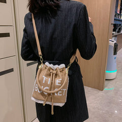 Christmas Lambs Wool Crossbody Messenger Bag for Women