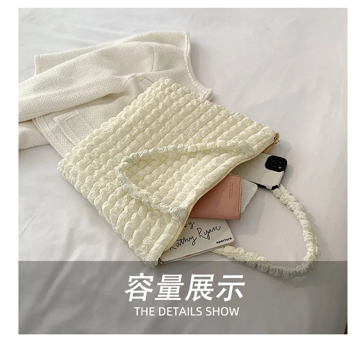 Cotton Women's Shoulder Bag Crossbody Bag Large Flap Handbag