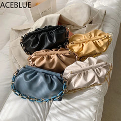 Women's Golden Chain Small Crossbody Bag Travel Shoulder Handbags