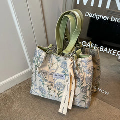 Floral Print Shoulder Bag Chain Crossbody Handbag
