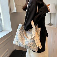 Floral Print Shoulder Bag Chain Crossbody Handbag