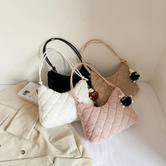 Women's Half Moon Crossbody Bag in Fur