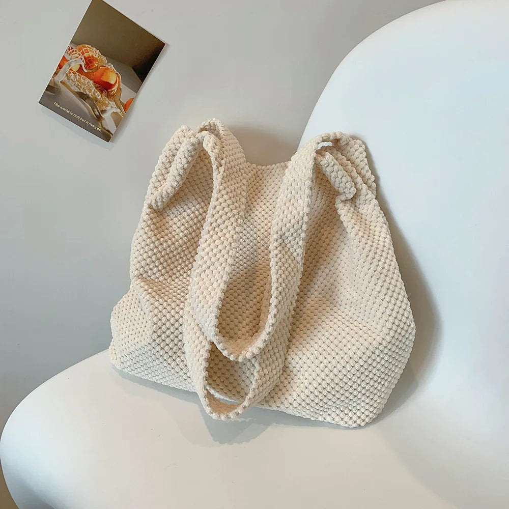 Knitting Women's Shoulder Bag Crossbody Bag Bucket Handbag