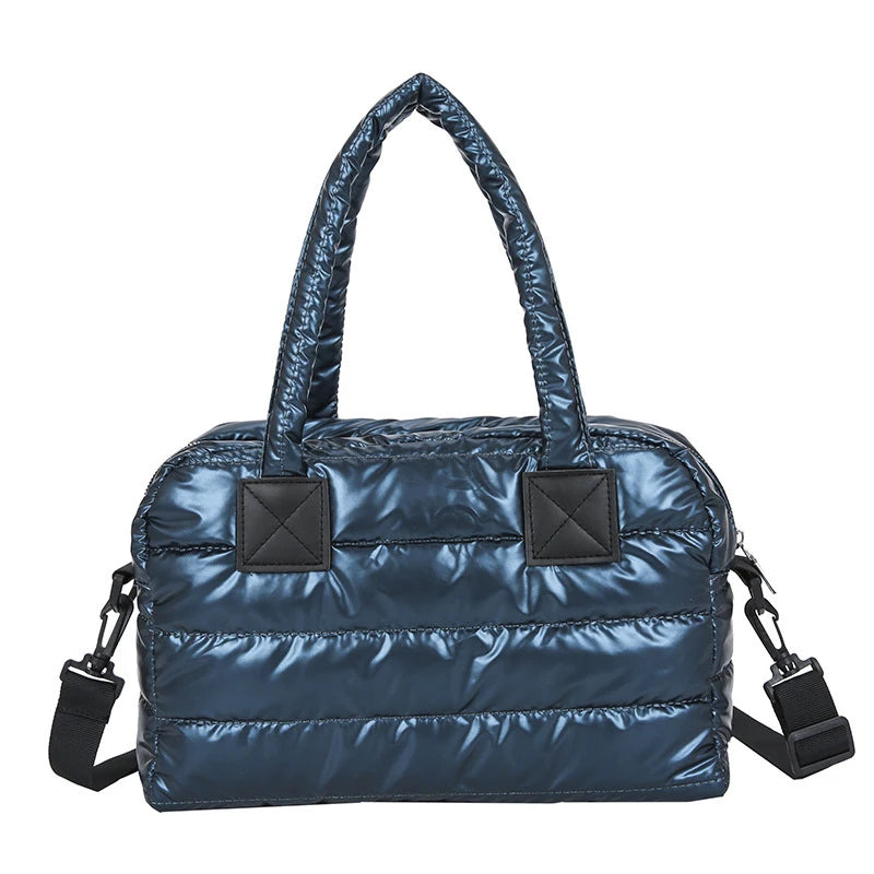 Women's Down Shoulder Bags Winter Travel Totes