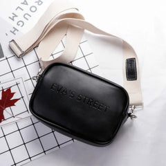 Leather Women Shoulder Messenger Bag Letter Flap Handbag