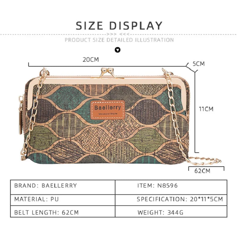 Wood Grain Handbag Women Shoulder Messenger Bag Crossbody Bag