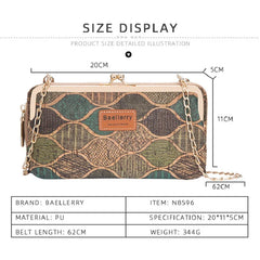 Wood Grain Handbag Women Shoulder Messenger Bag Crossbody Bag