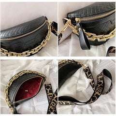 Women's Thick Chain Waist Bag Crossbody Chest Bags