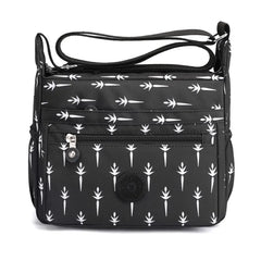 Nylon Flower Pattern Crossbody Bags For Women Shoulder Bag Lady Small Handbags